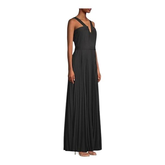 Ungaro black Pleated Off-the-Shoulder Gown Size 2 NWT - Picture 3 of 9